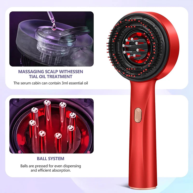Brosse Stimulante Cuir Chevelu LED & Sérum