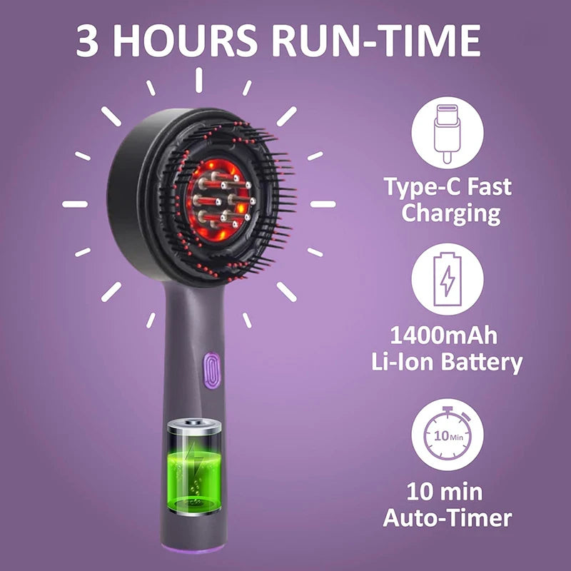 Brosse Stimulante Cuir Chevelu LED & Sérum