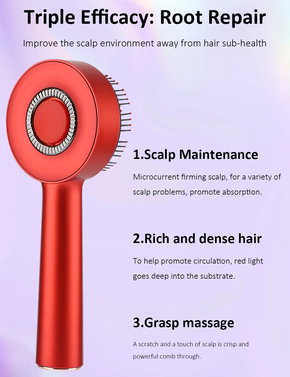 Brosse Stimulante Cuir Chevelu LED & Sérum